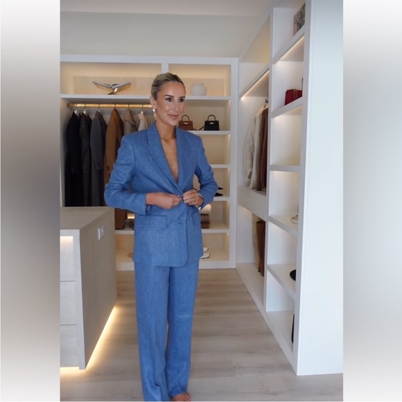 ZARA 2 PIECES MATCHING SET SHINY FABRIC JACKET & SHINY FABRIC STRAIGHT LEG PANTS - Picture 5 of 15